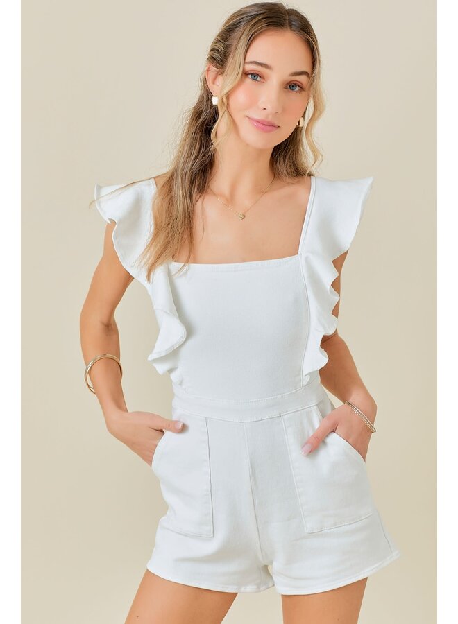 THAT'S MY RUFFLE ROMPER-OFF WHITE