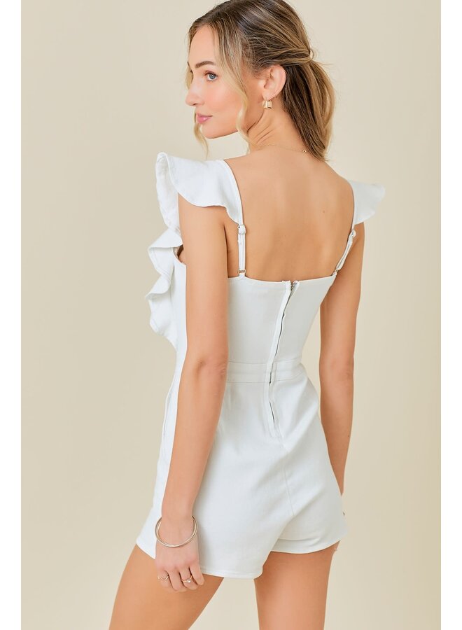 THAT'S MY RUFFLE ROMPER-OFF WHITE