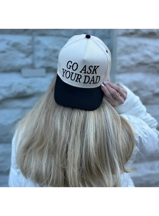 GO ASK YOUR DAD VINTAGE TRUCKER HAT