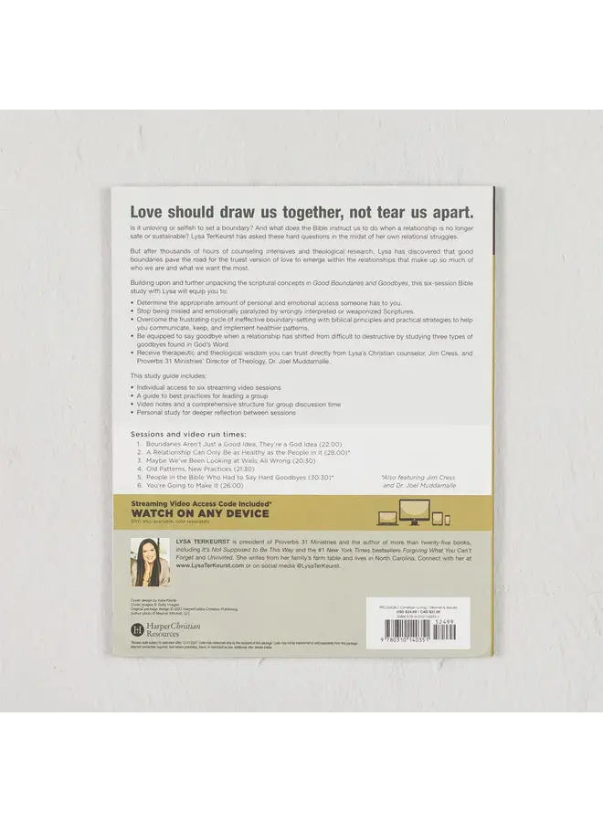 GOOD BOUNDARIES AND GOODBYES STUDY GUIDE