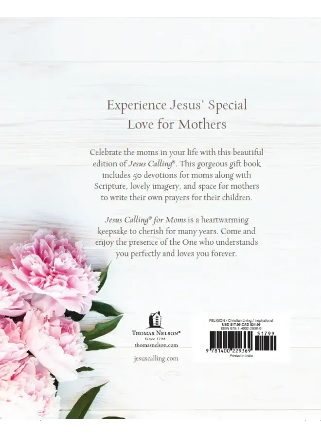 JESUS CALLING FOR MOMS HARDCOVER BOOK