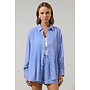 ELISE STRIPED BOYFRIEND BUTTON DOWN
