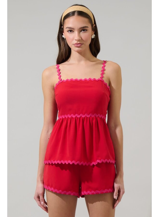 LIORA PEPLUM RIC RAC SET