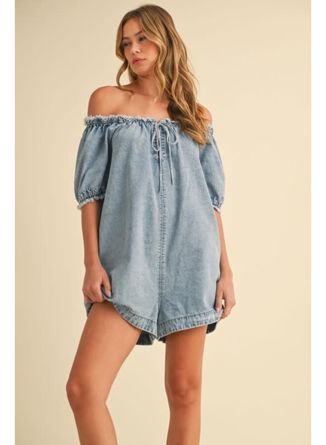 EASY PEASY DENIM ROMPER