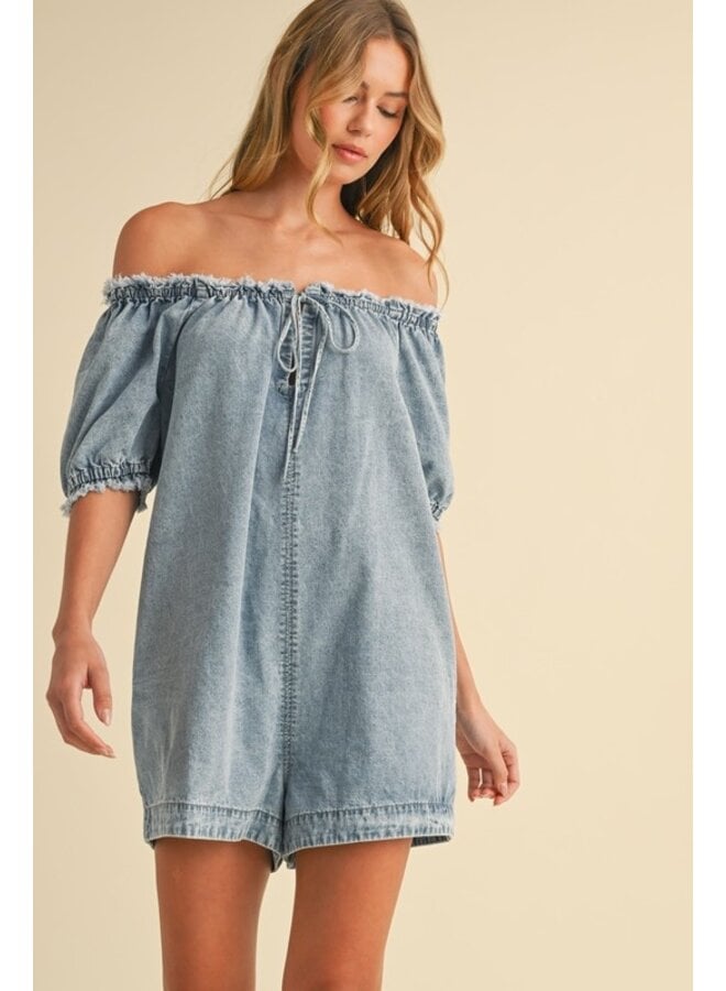 EASY PEASY DENIM ROMPER