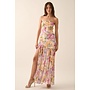 VIENNA STRAPLESS FLORAL MAXI DRESS