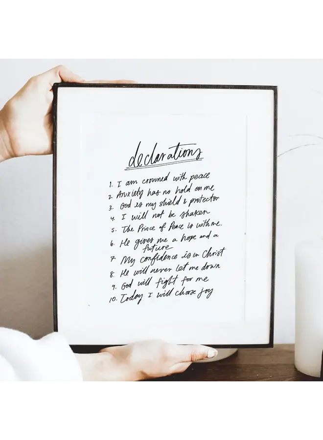 DECLARATIONS PRINT 8X10