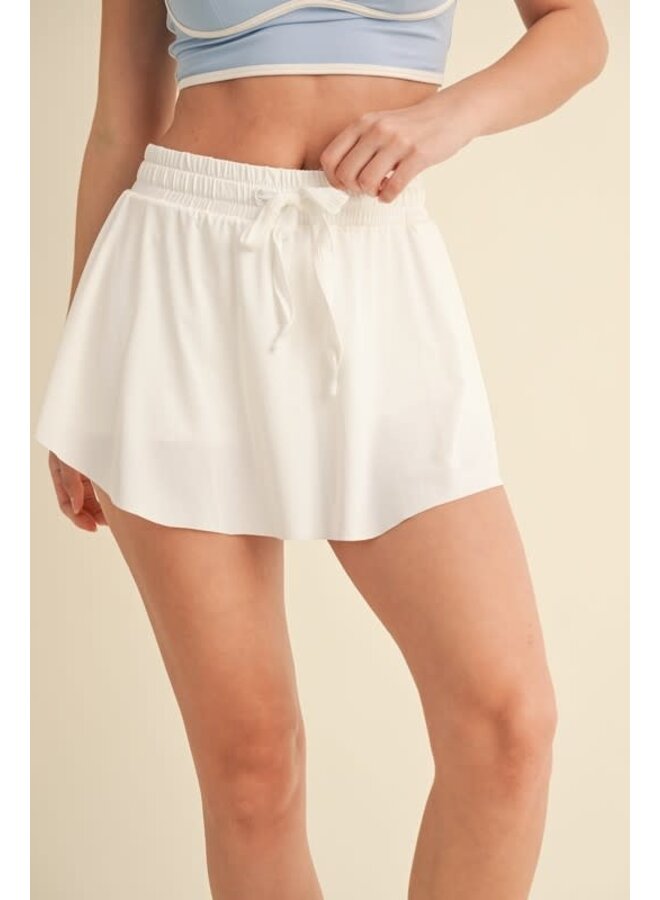 ON POINT ATHLETIC SKORT-WHITE