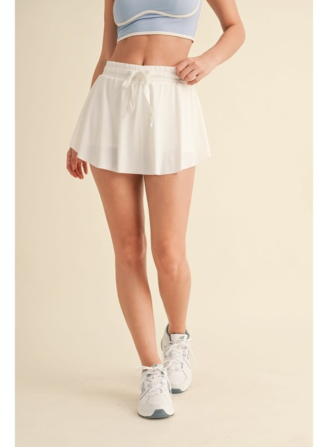 ON POINT ATHLETIC SKORT-WHITE