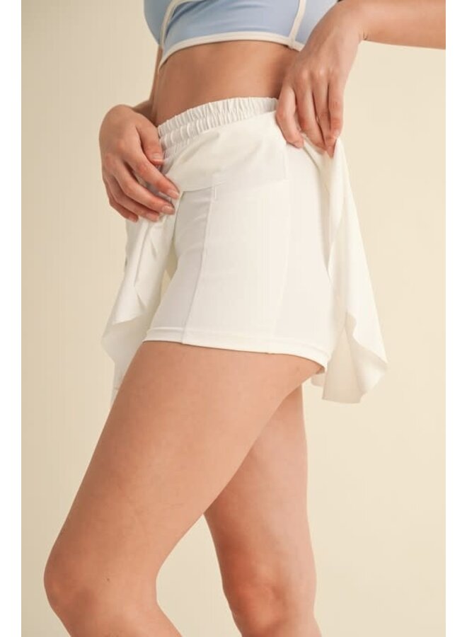 ON POINT ATHLETIC SKORT-WHITE