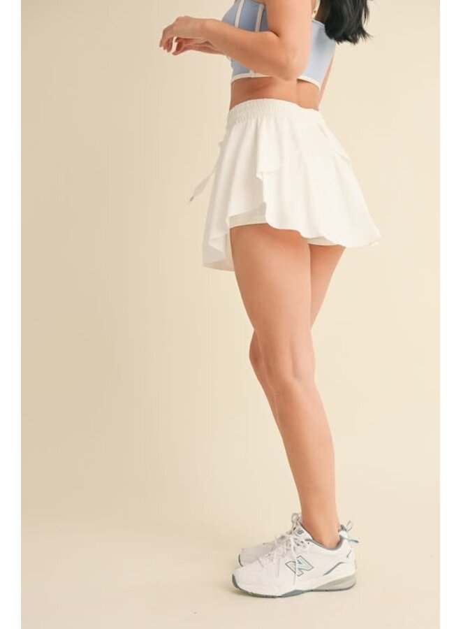 ON POINT ATHLETIC SKORT-WHITE