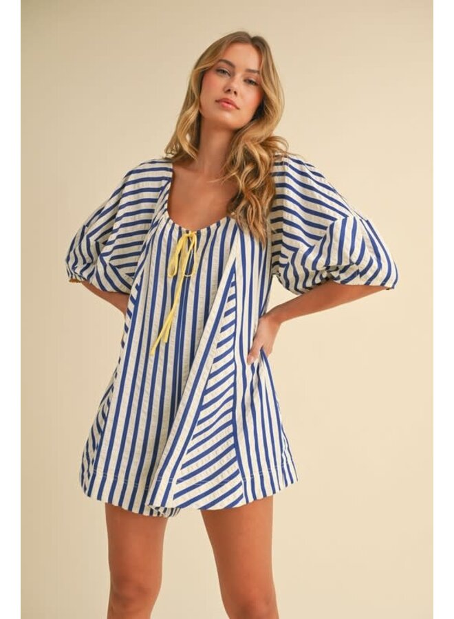 TAKE ME SAILING ROMPER-BLUE