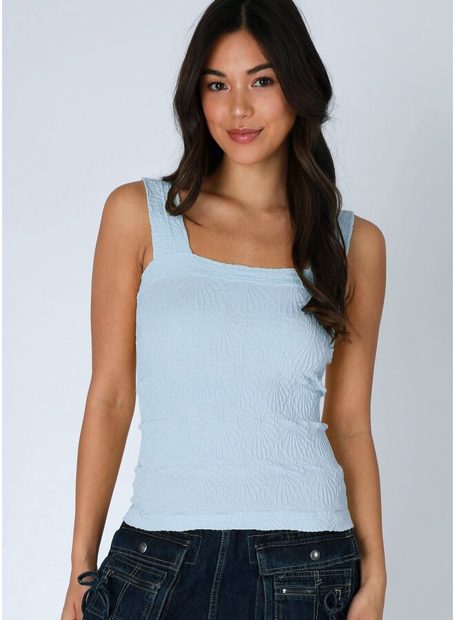 IN THE DETAILS LACE TOP-BREEZY BLUE