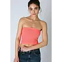 BEACH VIBES TUBE TOP-CORAL