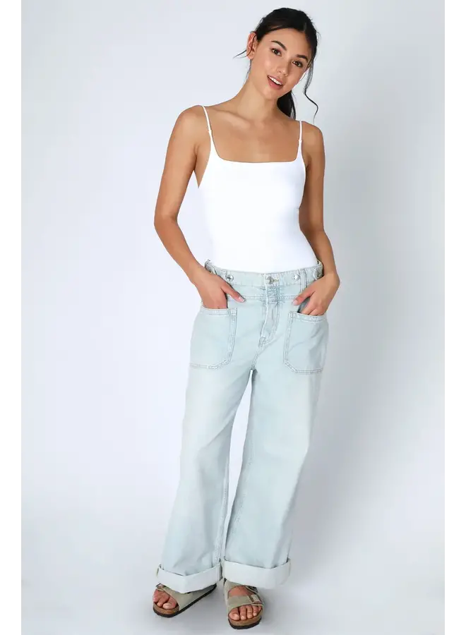 CLEAN LINE SQUARE CAMI-WHITE