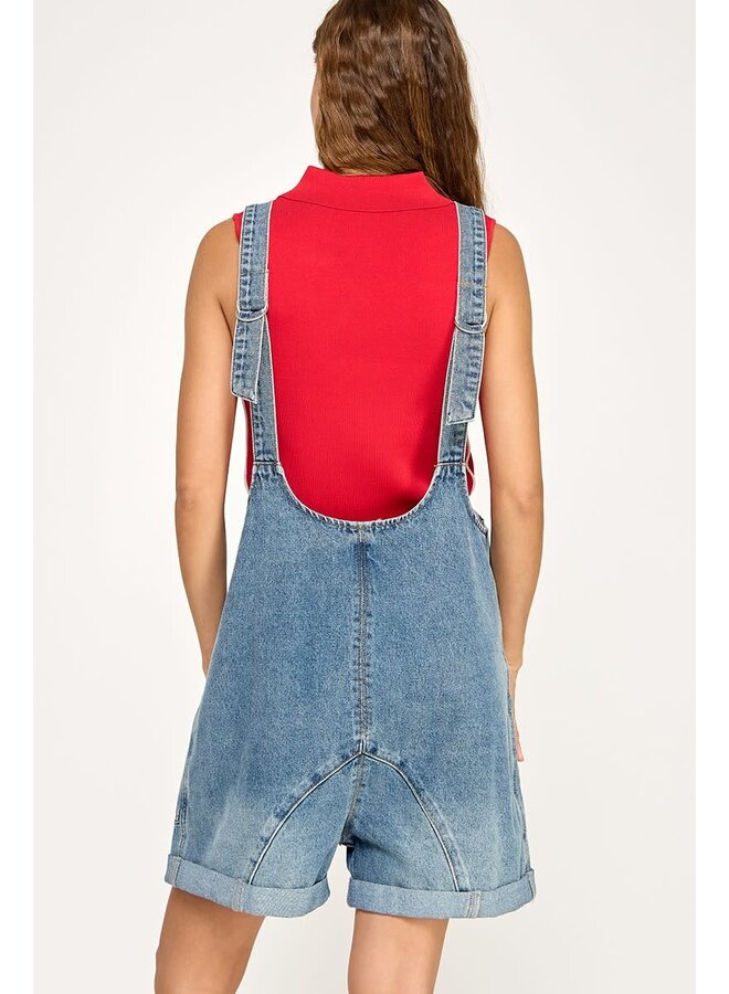 DO EVERYTHING SHORT OVERALL - MEDIUM WASH