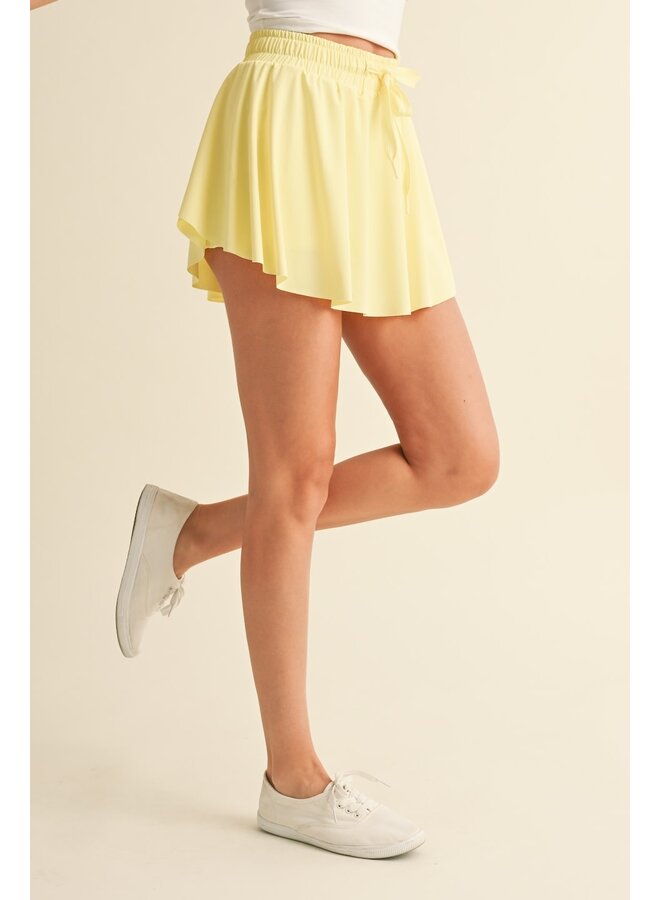 ON POINT ATHLETIC SKORT-YELLOW