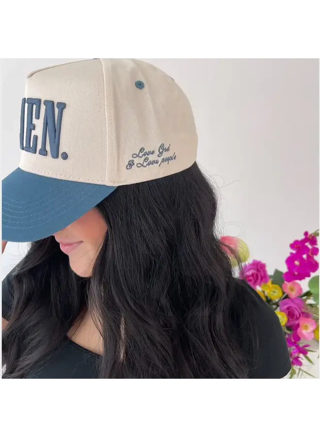 AMEN BLUE VINTAGE TRUCKER HAT