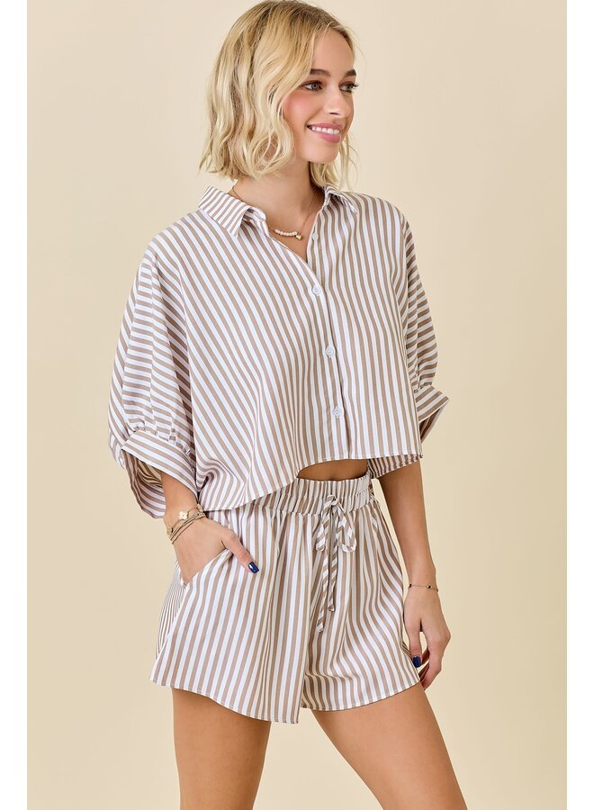 ALL THE STRIPES SET-MOCHA
