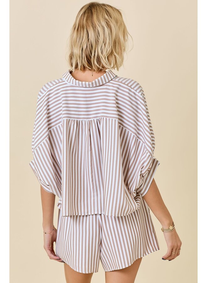 ALL THE STRIPES SET-MOCHA