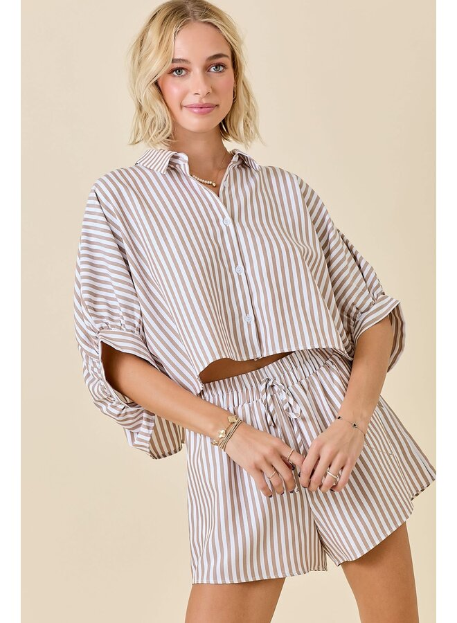 ALL THE STRIPES SET-MOCHA