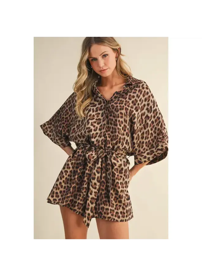 YOU LOVE ME LEOPARD ROMPER