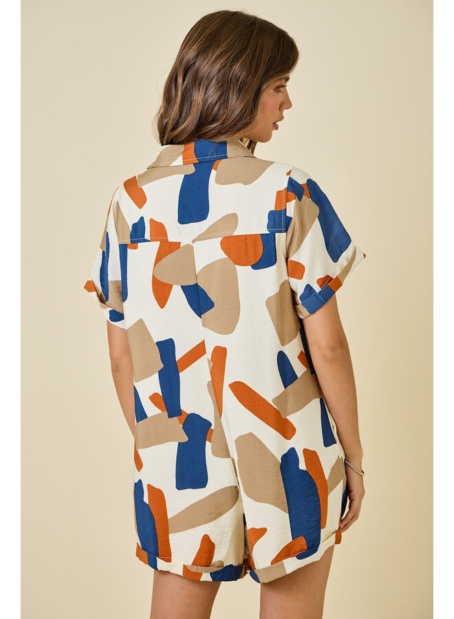 BRUSHSTROKES ROMPER