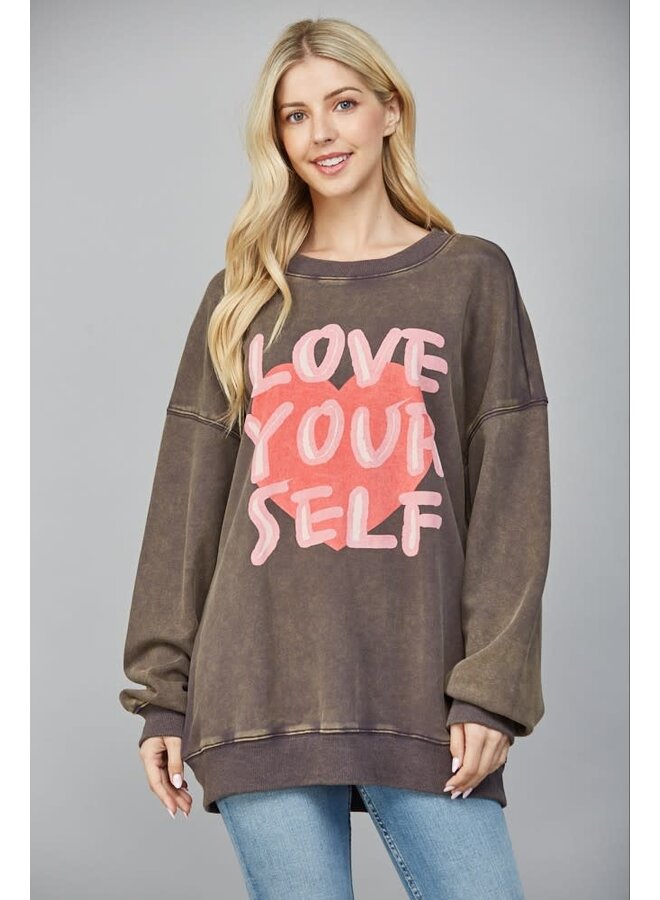 LOVE YOURSELF OVERSIZED SWEATSHIRT