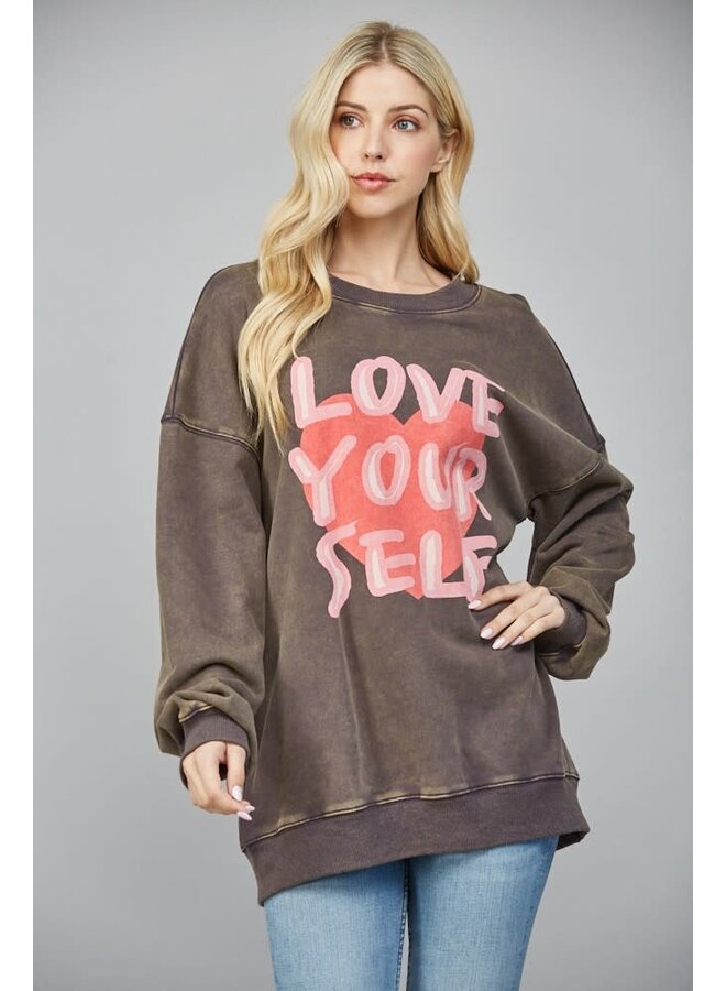 LOVE YOURSELF OVERSIZED SWEATSHIRT