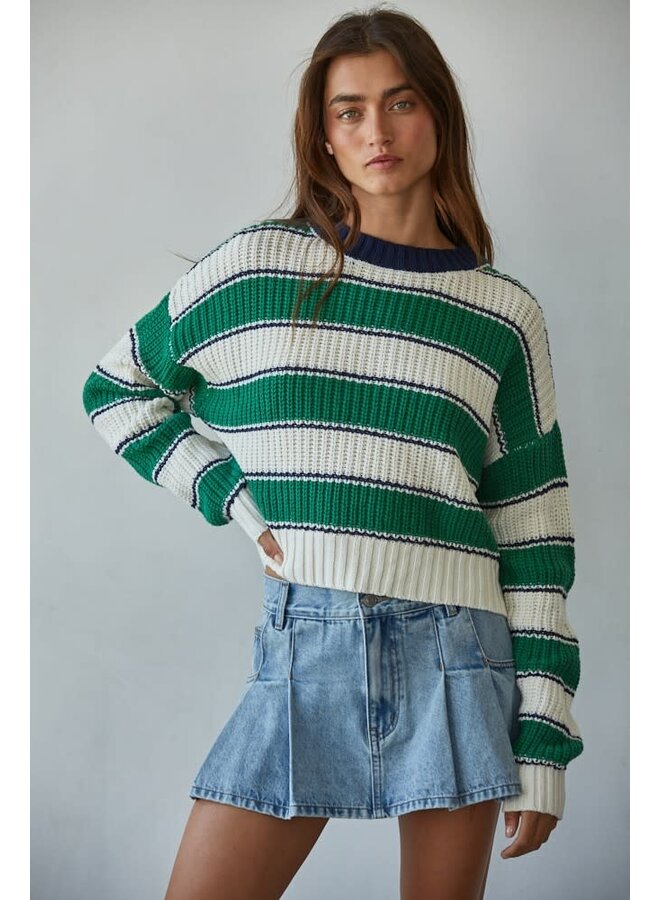 KEEP IT IN STRIPE PULLOVER