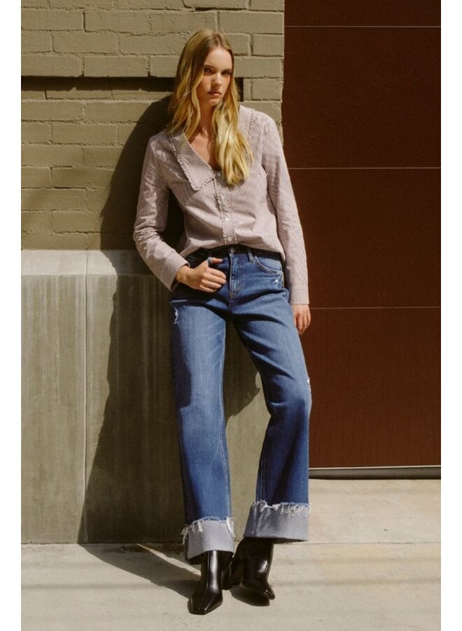 DAMIAN HIGH RISE CUFFED BAGGY JEAN