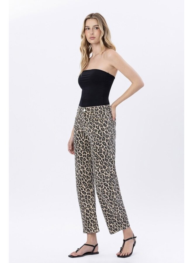 KATE HIGH RISE LEOPARD BARREL JEAN
