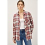 PLAID IT UP BUTTON DOWN TOP