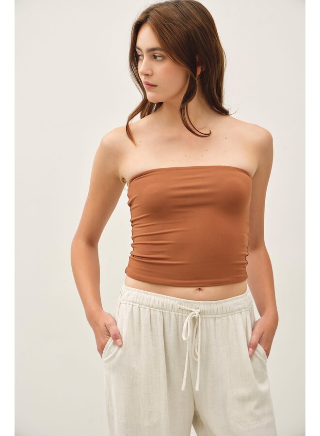 YES BASICALLY BANDEAU TOP-BRONZE