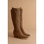 THE SAMARA EMBROIDERED TALL BOOT-BROWN