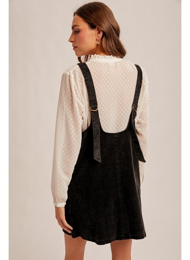 CORD & CHARM OVERALL DRESS