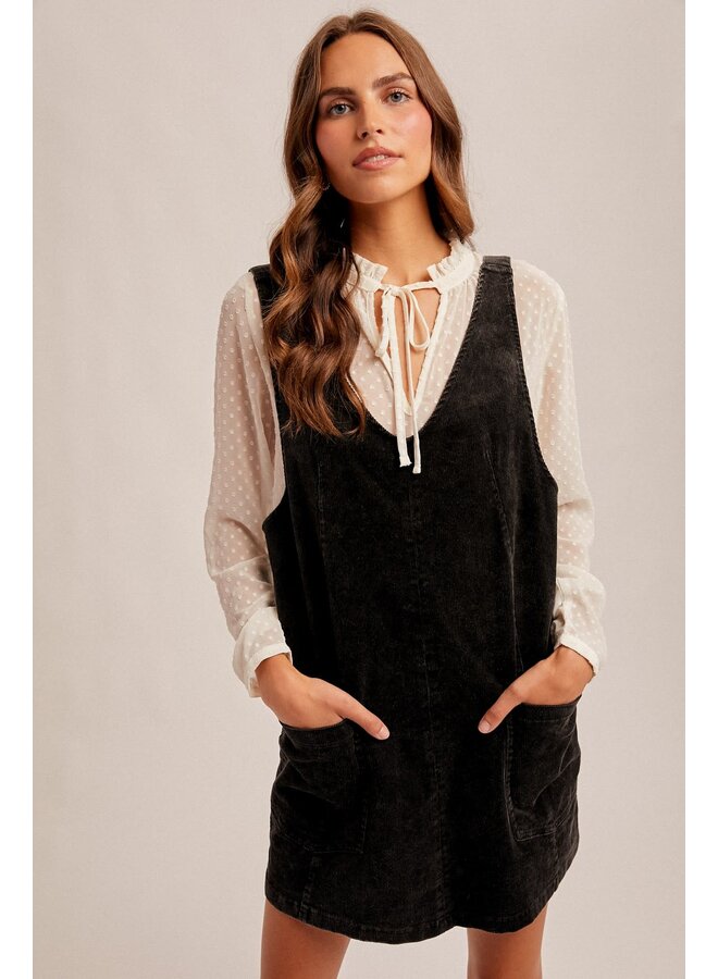CORD & CHARM OVERALL DRESS