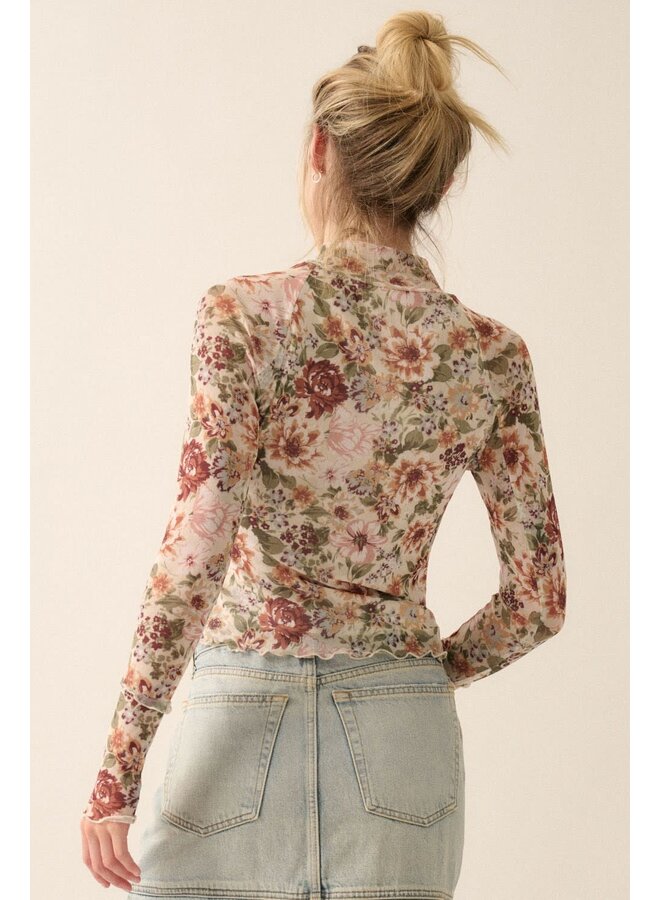 FLORA FLORA MESH LAYERING TOP