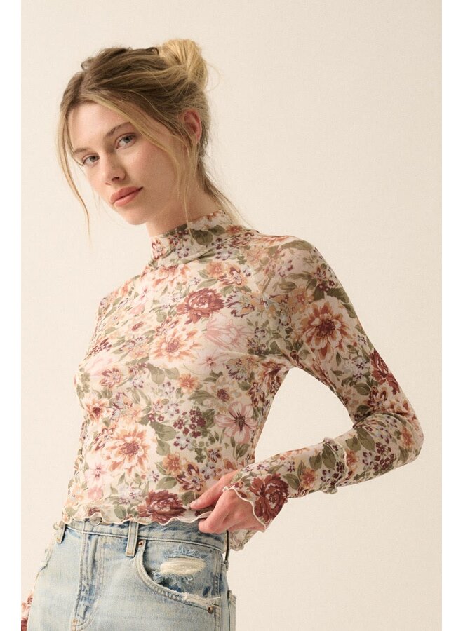 FLORA FLORA MESH LAYERING TOP