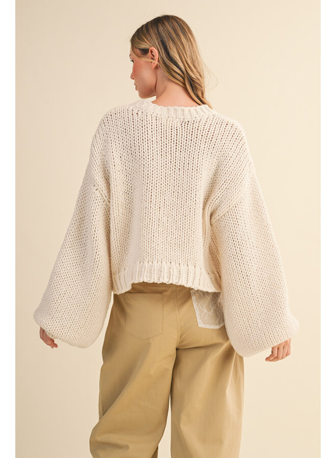 IT'S BOW TIME KNIT SWEATER