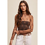 LACE LACE BABY LAYERING TOP-MOCHA