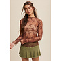 LACE LACE BABY LAYERING TOP-RED BEAN
