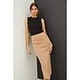 EASY EASY KNIT MIDI SKIRT-CAMEL