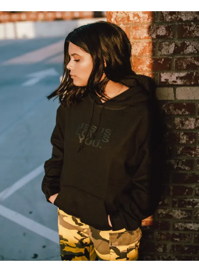JESUS LOVES YOU PUFF PRINT HOODIE