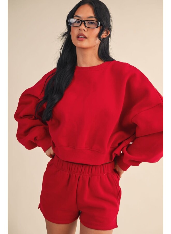 VERY CHERRY SWEATER CROP TOP