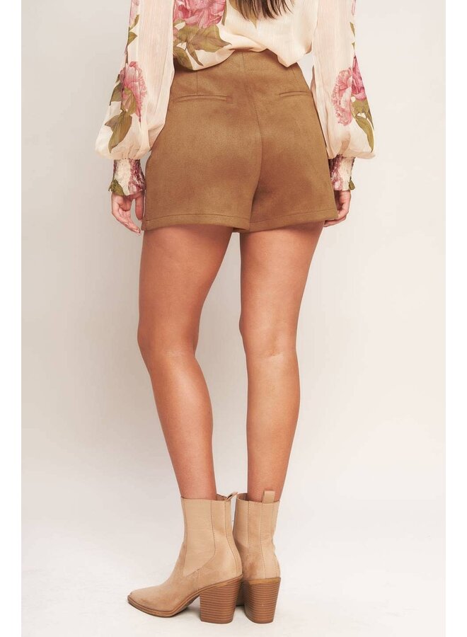 SUEDE STITCHES SKORT