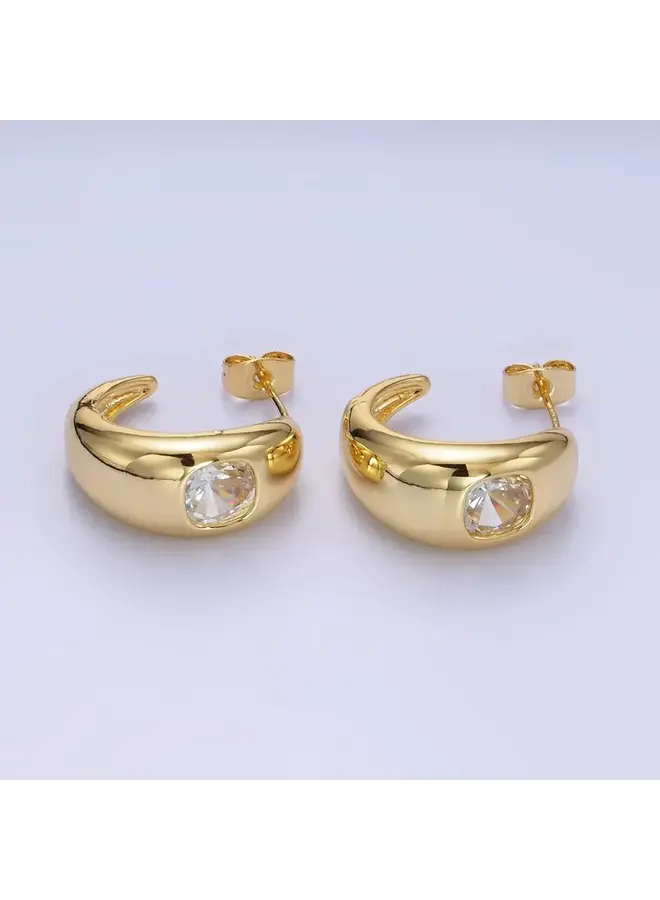 EMILY 24KGF HOOP EARRINGS