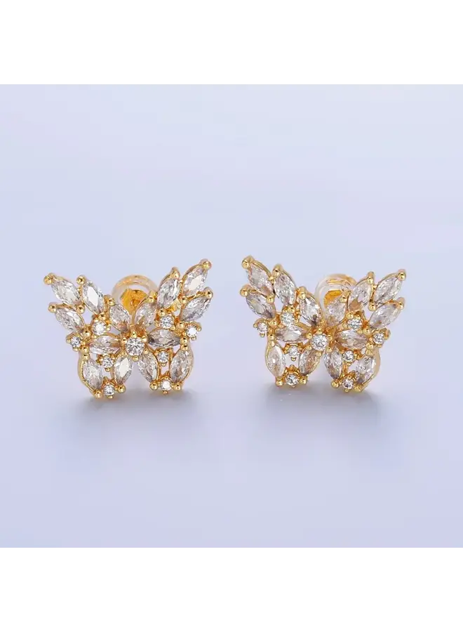 EDITH 24KGF BUTTERFLY EARRINGS