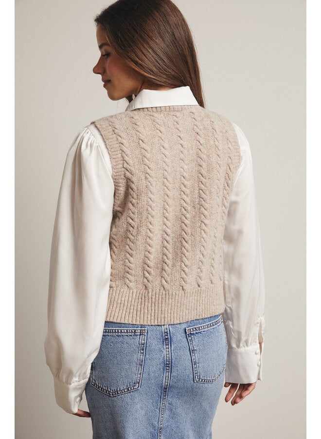 TIED IN KNOTS SWEATER VEST