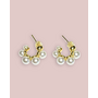 ELOISE 24KGF PEARL LINED EARRINGS